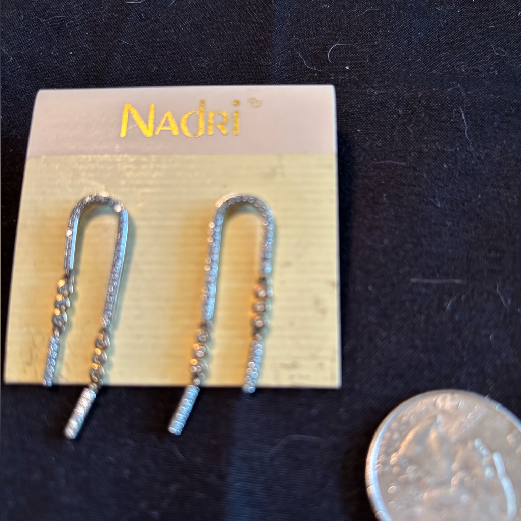 Nadri Nordstroms Gold Plate Cz Earrings Nwt